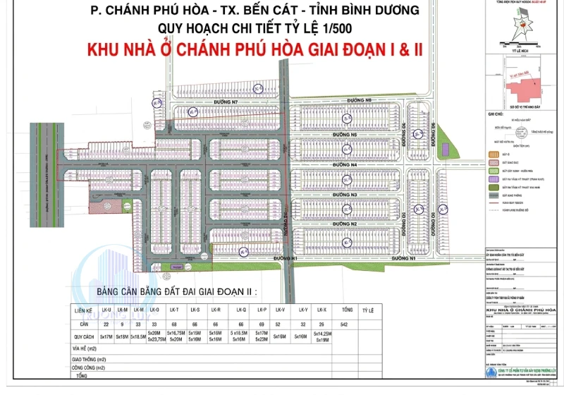 quy hoạch 1/500 khu nhà ở chánh phú hòa