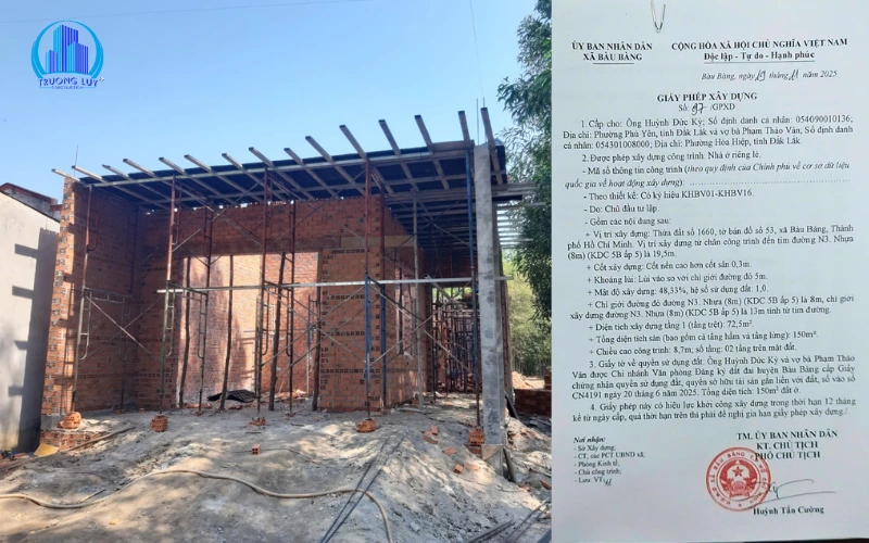 xin giấy phép xây dựng bàu bàng