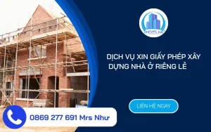 Dịch vỵ xin giấy phép xây dựng nhà ở riêng lẻ