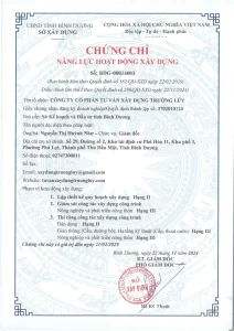 Chứng chỉ lập thiết kế quy hoạch xây dựng hạng 2