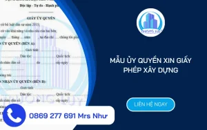 mẫu giấy ủy quyền xin giấy phép xây dựng